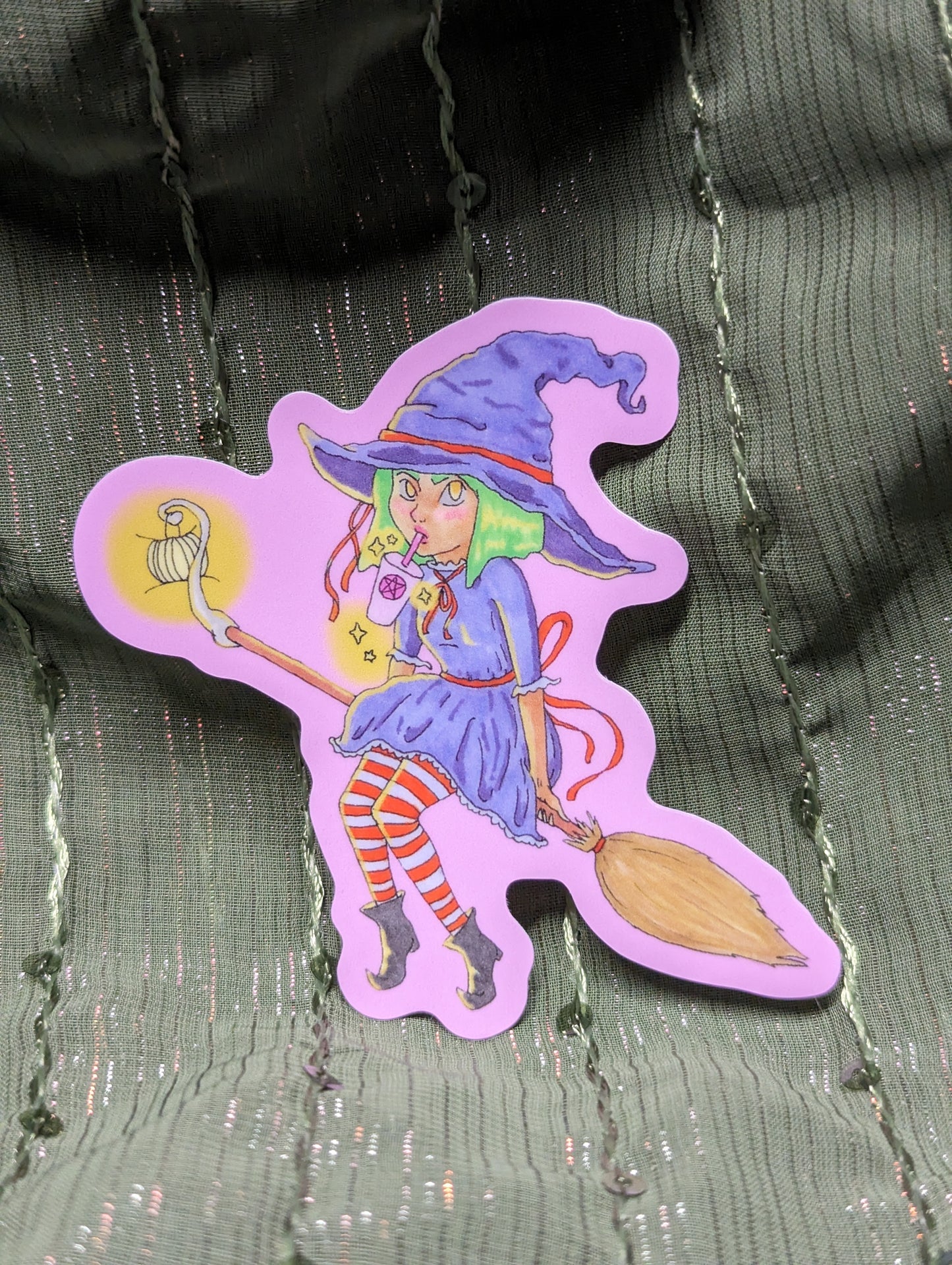 Petunia With Coffee Vinyl Sticker