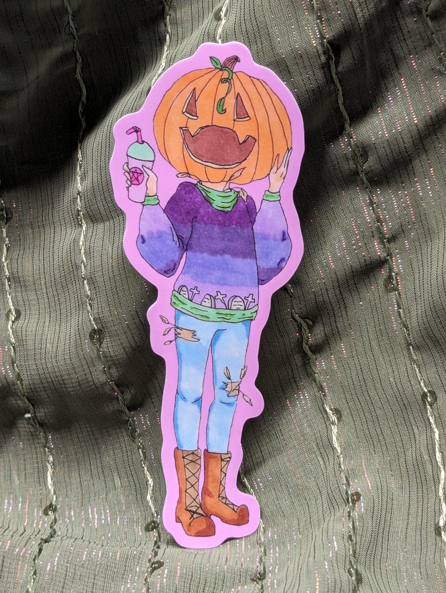Pompion With Coffee Vinyl Sticker